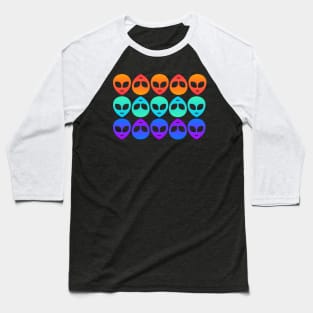 Psychedelic Rave EDM Aliens Baseball T-Shirt